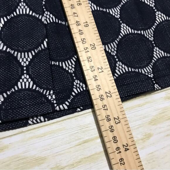Renee C Stitch Fix NWT Maybell Lace DetailNavy Blue Polka Dot A-line Skirt M - Picture 5 of 5